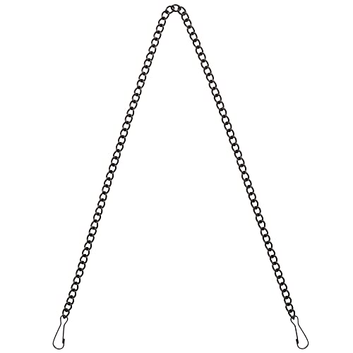 Bieye 30-Inch Metal Chain with Safety Hooks for Stained Glass Window Panels - size: 0.1"W x 30"L (Pack of 1)