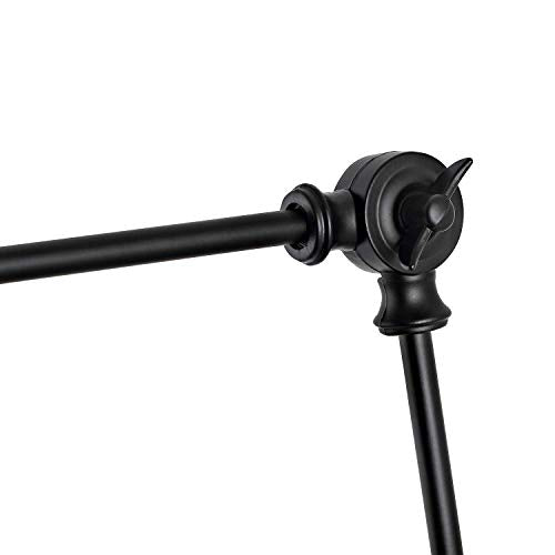 WINGBO Farmhouse Swing Arm Wall Sconce Set of 2, Industrial Adjustable Wall Lamp Light Fixture for Living Room Bedroom Vanity Study Desk Office, Plug in or Hardwired, Black - color: Black