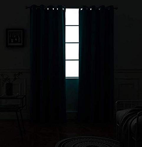 Yakamok Grey Room Darkening Curtains 52x54 inch Gray Grommet-Living Room - color: Grey, size: 52"W x 54"L (Pack of 2)