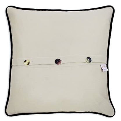 Catstudio Nevada Hand Embroidered Pillow, Decorative Throw Pillow - color: Nevada