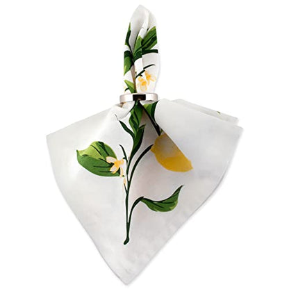 DII Lemon Bliss Tabletop Collection, Napkin Set, 6 Piece - size: 20" x 20" (Set of 6)