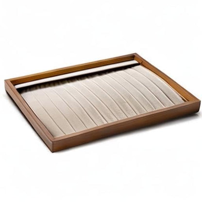 Oirlv Wood 13 Grids Necklace/Bracelet/Pendant Display Tray Jewelry Drawer Organizer Stackable Jewelry Trays (Creamy-white) - color: Creamy-white 13 grid necklace/pendant/bracelet tray
