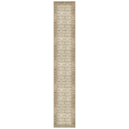 SIILOOM 2.6x16 Washable Runner Rug, Non Slip Area Rug for Hallway Kitchen - color: Beige/Brown, size: 2'7" x 16' (Runner)