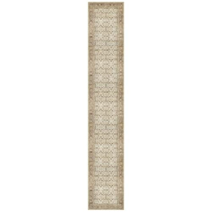SIILOOM 2.6x16 Washable Runner Rug, Non Slip Area Rug for Hallway Kitchen - color: Beige/Brown, size: 2'7" x 16' (Runner)