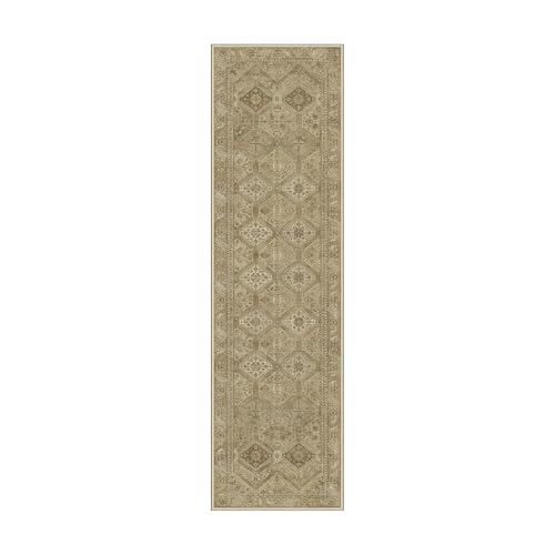 2x7 Runner Rug for Hallway Entryway Kitchen Rug Washable Runner Brown - color: Area Brown, size: 2' x 7' (Rectangular)