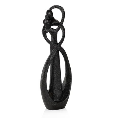 Trycooling Kissing Lovers Statue Abstract Sculpture, Black, Small - color: Black, size: Small