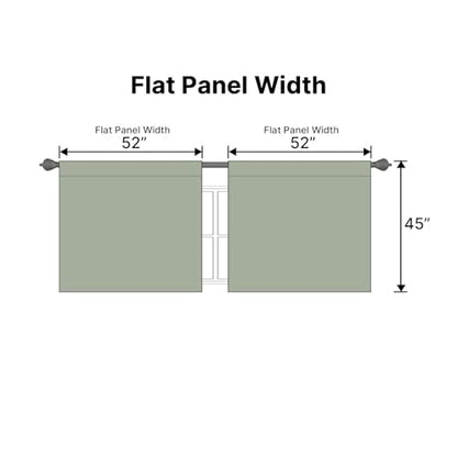 H.VERSAILTEX Blackout Curtains Thermal Insulated Window Treatment Panels Room Darkening Blackout Drapes for Living Room Back Tab/Rod Pocket Bedroom Draperies, 52 x 45 Inch, Light Sage, 2 Panels - color: Light Sage, size: 52"W x 45"L (Pack of 2)