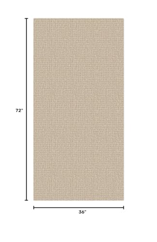 EARTHALL Washable Runner Rug, Non Slip Doorway Runner, 3x6 Ft, Sand/Beige - color: Sand/Beige, size: 3' x 6' (Rectangular)