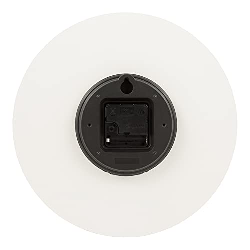La Crosse Clock 404-3630B 12 inch Ivory Sierra Wood Quartz Analog Wall Clock - color: Ivory/Brown