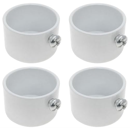 AYLIFU White Curtain Rod End Caps, 4 Pack, 1.1 Inch (28 mm) Diameter, Iron, Wall Mounted