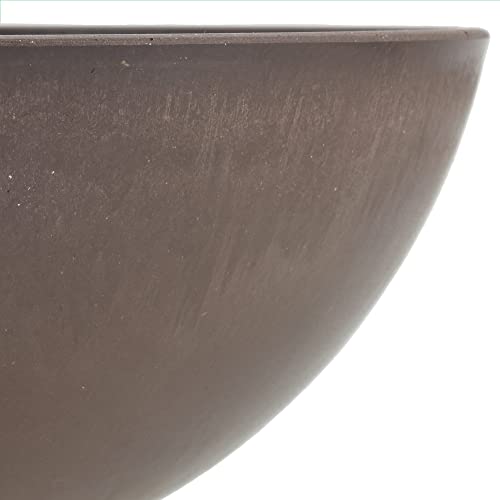 PSW Pot Collection Shallow Garden Bowl Planter for Succulents, Bonsai, Fairy Gardens, Herbs, 8-inch, Chocolate (Pack of 2) - color: Chocolate, size: 8 Inch (Pack of 2)