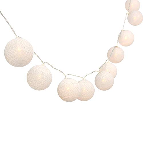 Gardeningwill 3M/10Ft 30 Warm White Ball LED Xmas Wedding Battery Operated String Fairy Light - color: Warm White