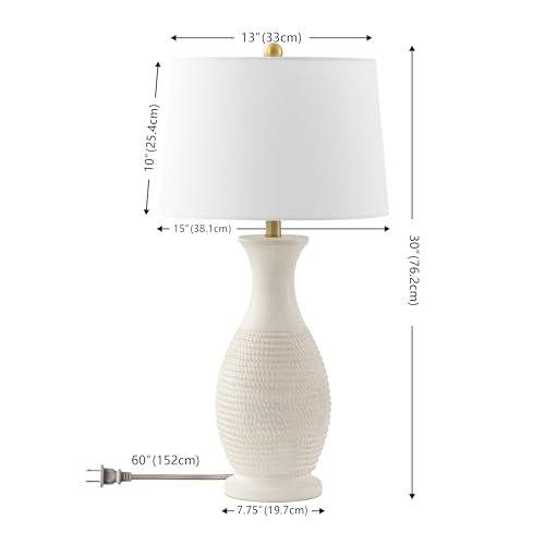 SAFAVIEH Bentlee Table Lamp Set of 2, 30" Coastal Bone TBL4131B-SET2 - color: Bone