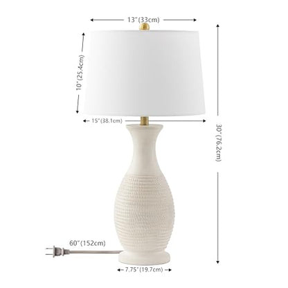 SAFAVIEH Bentlee Table Lamp Set of 2, 30" Coastal Bone TBL4131B-SET2 - color: Bone