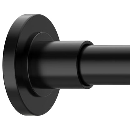 GXOACKJ Black Shower Curtain Rods - 31-68 Inch Spring Tension Shower Rods for Bathroom, Adjustable, No Drilling, No Rust, Stainless Steel - color: Black, size: 31-68 inches