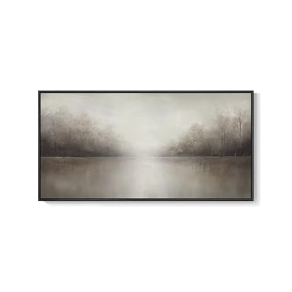 Extra Large Framed Abstract Landscape Wall Art for Living Room, 60x30 Inch - color: Brown, size: 60"L x 30"W