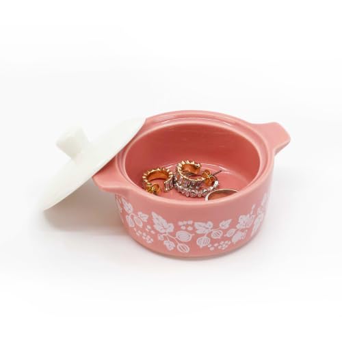Gooseberry-Inspired Ceramic Trinket Box with Lid, Keepsake