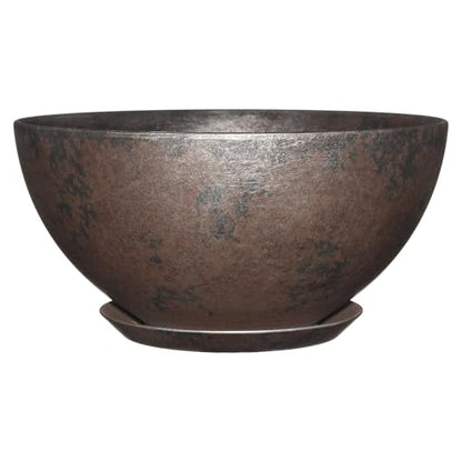 GROWSCAPE Rosie Planter Bowl, with Drainage and Saucer, 10” Northern Lights - color: Northern Lights