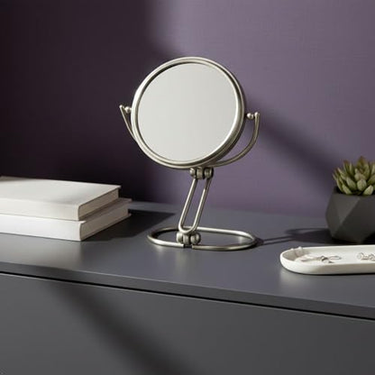 JERDON Compact Magnifying Mirror - Folding 3" Travel Mirror with 15X & 1X Magnification - Model MC315N - size: 1"L x 3"W