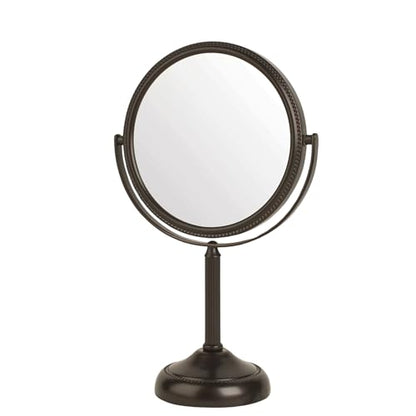 JERDON 6" Tabletop Makeup Mirror - 10X Magnification - Bronze - JP910BZP - color: Bronze