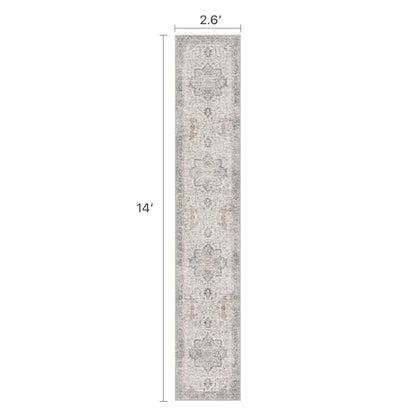 BESBLEE 2'6"x14' Washable Runner Rug Non Slip for Hallway Light Taupe Brown - color: Light Taupe Brown, size: 2'6" x 14' (Runner)