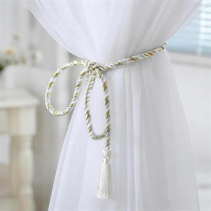 4-Opening Mosquito Net Bed Canopy with 66ft LED Lights, White - color: White+lights