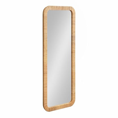Kate and Laurel Rahfy Rectangle Framed Wall Mirror - color: Natural