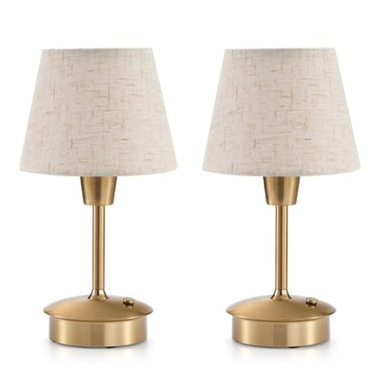 2 Pack Small Rechargeable Cordless Table Lamp for Restaurant Bar