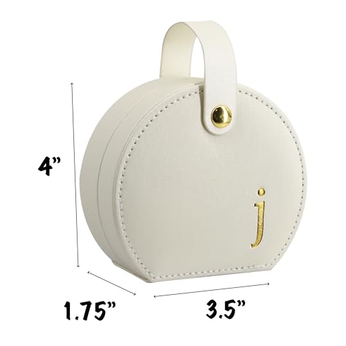 COLLECTIVE HOME Small Travel Jewelry Case for Women, Detachable Handle (j) - color: j