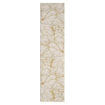 LUXE WEAVERS Modern Abstract Non-Shedding Area Rug Gold 2x8 - color: Gold, size: 2' x 8' (Rectangular)