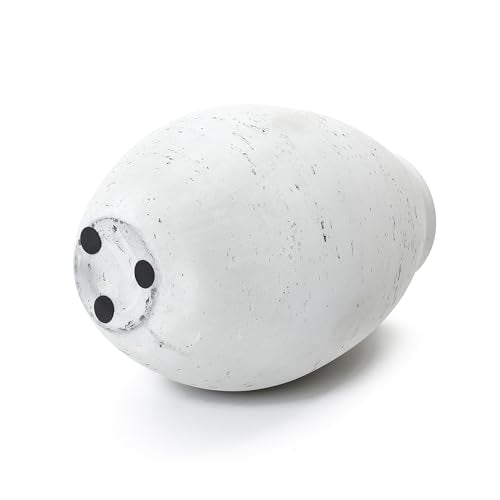 LuxenHome 16" Cement Large Floor Vase, Antique White Rustic Vases - color: White-b, size: 16 Inch