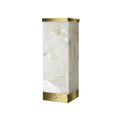 Scenekoy Modern Alabaster 충전식 무선 테이블 램프 거실용 - color: 오프 화이트