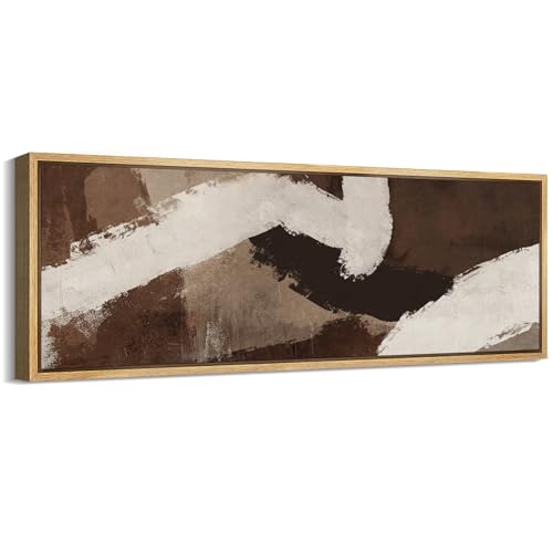 MUDECOR Large Framed Canvas Print Wall Art Contemporary Abstract Dynamic Black and White Illustrations Antique Retro Fine Art Illustrations Decorative Colorful for Bedroom - 60"x20" - color: A06-2402-na05, size: 60"L x 20"W