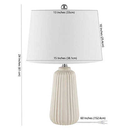 SAFAVIEH Lighting Sawyer Table Lamp, 24″ Ceramic Ivory TBL4344A - color: Ivory
