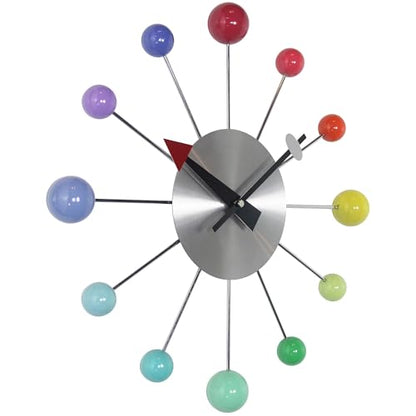 Infinity Instruments LTD. Orb Spoke Starburst Wall Clock, Rainbow, 15" - color: Rainbow