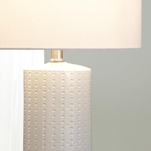 Signature Design by Ashley Table Lamp Set of 2, White Ceramic, 3-Way - color: White