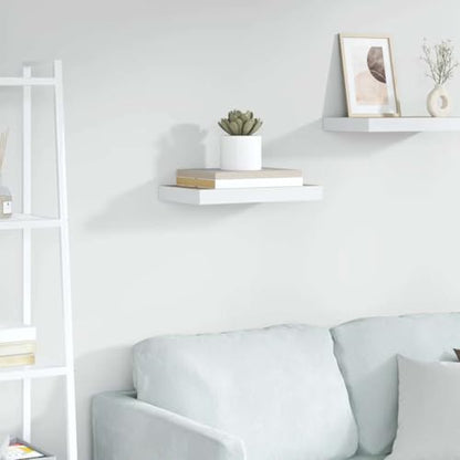 Honeycomb Floating Wall Shelf 15.7 x 15.7 x 1.5 in Oak White Matte MDF Sturdy Invisible Mounting System Modern Display for Living Room Bedroom and Office - color: Brown, size: One Size