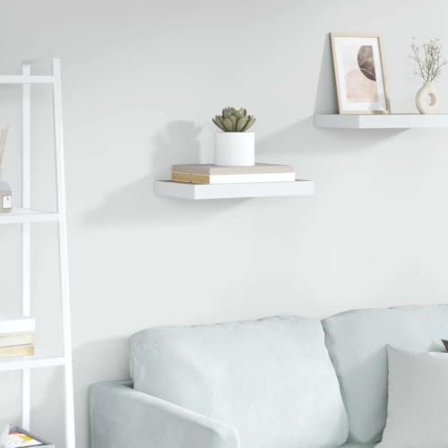 Honeycomb Floating Wall Shelf 15.7 x 15.7 x 1.5 in Oak White Matte MDF Sturdy Invisible Mounting System Modern Display for Living Room Bedroom and Office - color: Brown, size: One Size
