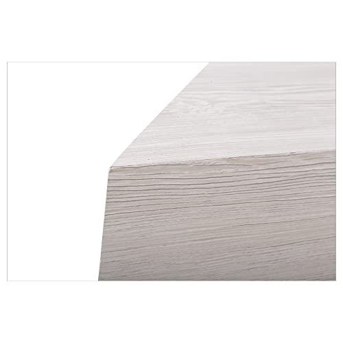 Kiera Grace Rustic & Farmhouse Triangle Floating Shelf, Modern Corner Wall Mounted Shelf for Home, Office, 11.8" x 11.8”, Weathered White, 2Pack