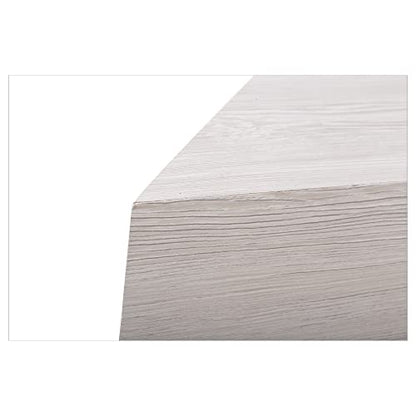 Kiera Grace Rustic & Farmhouse Triangle Floating Shelf, Modern Corner Wall Mounted Shelf for Home, Office, 11.8" x 11.8”, Weathered White, 2Pack