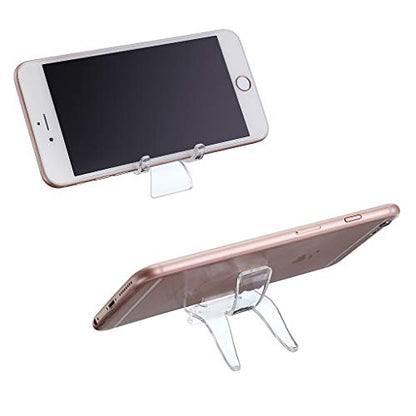 Hipiwe 10 Packs Acrylic Triangle Display Holder - Clear Plastic Display Easel Stands for Geodes Rock Mineral Agate Fossil Coral Small Collectibles Display Stands, Medium - size: Medium