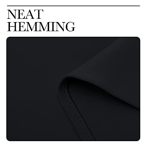 NICETOWN Black Blackout Curtains for Cafe 34" Wide x 84" Long 2 Panels - color: Black, size: 34"W x 84"L (Pack of 2)