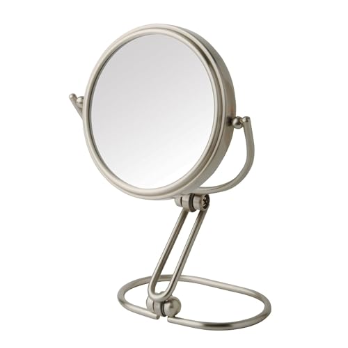 JERDON Compact Magnifying Mirror - Folding 3" Travel Mirror with 15X & 1X Magnification - Model MC315N - size: 1"L x 3"W