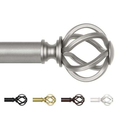USFOOK Curtain Rod 32 to 58, Window Treatment Rods, Antique Silver - color: Antique Silver, size: 32-58"
