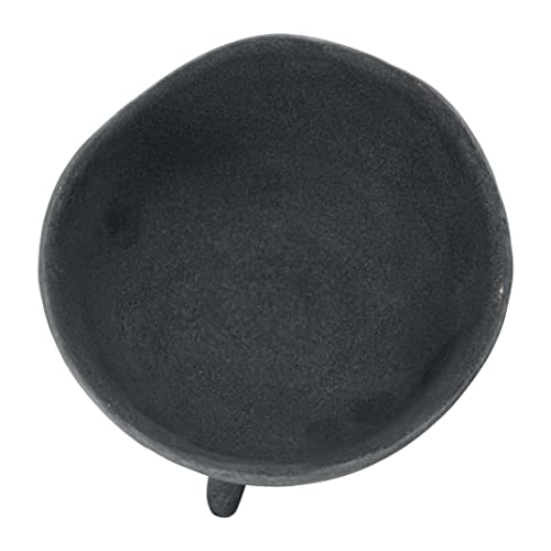 Creative Co-Op Boho Terracotta Footed Bowl, Slate Grey - color: Slate Grey, size: 4"