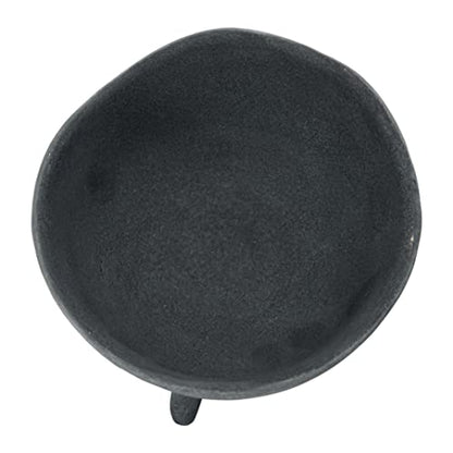 Creative Co-Op Boho Terracotta Footed Bowl, Slate Grey - color: Slate Grey, size: 4"