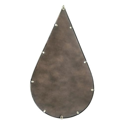 BAODANFU Wall Mirror Decorative Mirrors Mounted Decor Rain Tear Drop Shape Wall-Mounted Gold for Bedroom Living Room Entryway Bathroom Vanity(Gold, 1-Pack)