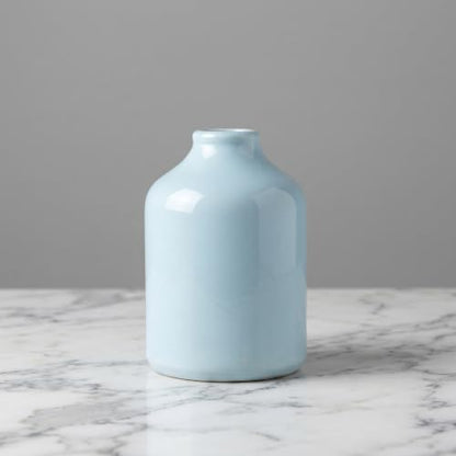 Sunddo Blue Ceramic Vase, 7 Inch，Modern - color: Light Blue, size: 7 inch