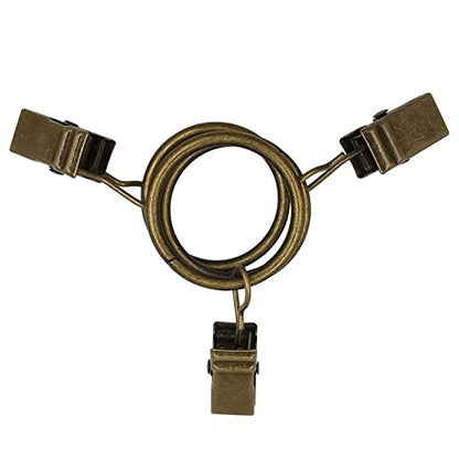 LLPJS Curtain Rings with Clips, 1 inch ID, 100 Pack, Bronze - color: Bronze, size: 1" I D Set of 100