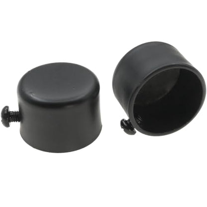 Curtain Rod Ends Window Curtains Rod End Cap Metal Sealing Finial Caps for 1.1 inch (28 mm) Diameter Curtain Roman Head Black 4 PCS